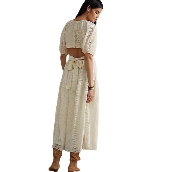 Anthropologie Verb by Pallavi Singhee Agneza Lace Maxi Dress Size 10 NWT $238 - Picture 1 of 16